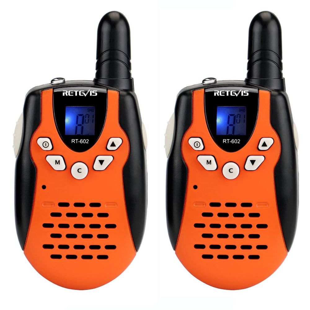 RT602 Nuevo walkie talkie de juguete recargable naranja RT602 Nuevo walkie talkie de juguete recargable naranja