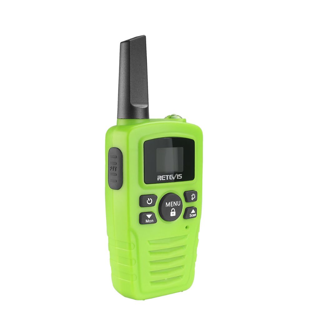 RA635 Walkie Talkies para Niños para Actividades Infantiles Negro/Verde, 2 Piezas
